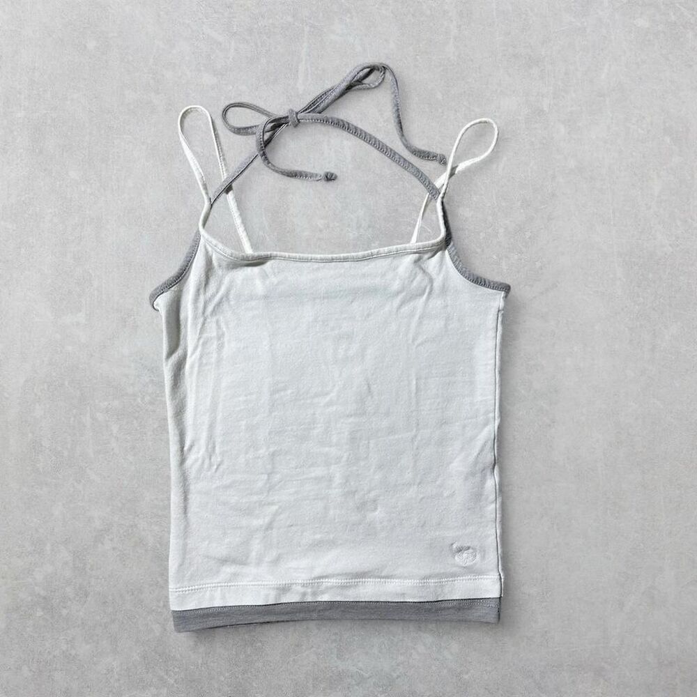Urban Outfitters Women's Small White and Grey Layered Tank Top